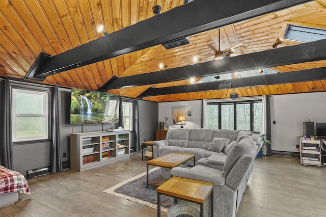 93 Lincoln Ave, Ashburnham, MA 01430 - living area featuring wood finished floors and high vaulted ceiling