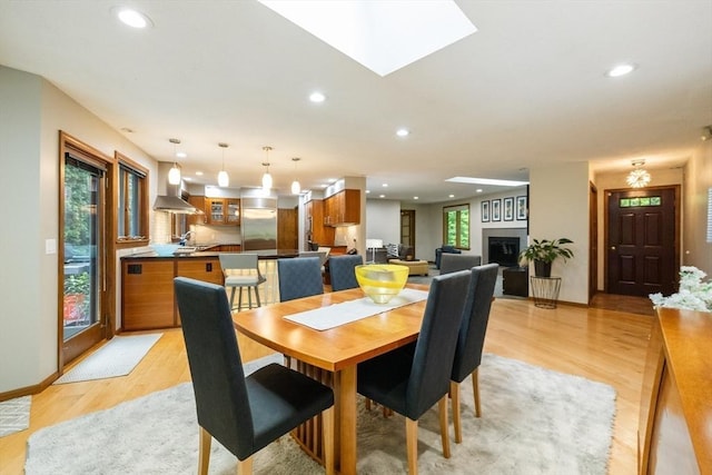 21 Birch Ln, Northampton, MA 01062 - dining space with recessed lighting and light wood-style floors