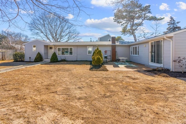 view of front of property with a patio