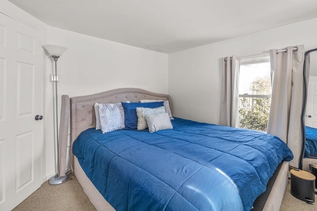 bedroom featuring carpet