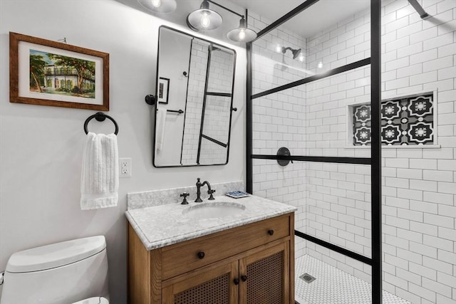 121-123 Beach St Unit 603, Boston, MA 02111 - full bath featuring vanity, a stall shower, and toilet