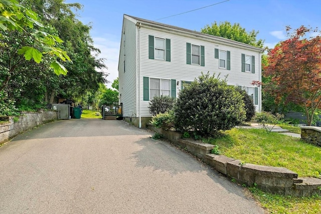 32-34 Lawn St, Attleboro, MA 02703 - view of front of property featuring asphalt driveway
