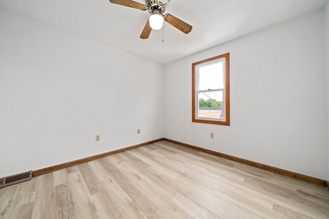 32-34 Lawn St, Attleboro, MA 02703 - unfurnished room with light wood-style flooring, baseboards, and ceiling fan