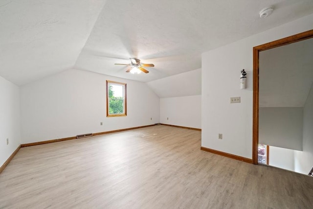 32-34 Lawn St, Attleboro, MA 02703 - bonus room featuring wood finished floors, ceiling fan, baseboards, and lofted ceiling