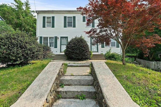 32-34 Lawn St, Attleboro, MA 02703 - view of front of house featuring a front lawn