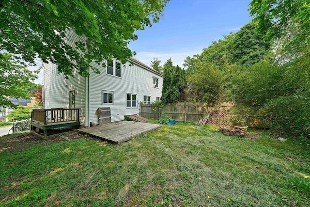 32-34 Lawn St, Attleboro, MA 02703 - view of yard with a deck