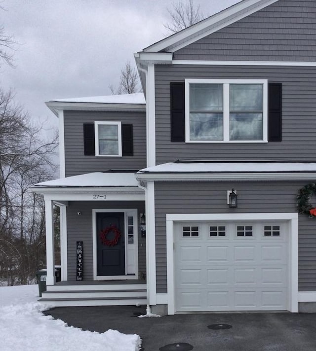 view of front of home featuring a garage