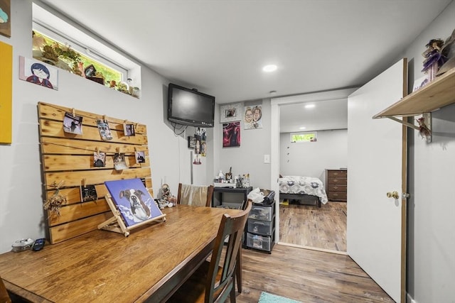 255 State St, Belchertown, MA 01007 - dining area featuring wood finished floors and recessed lighting