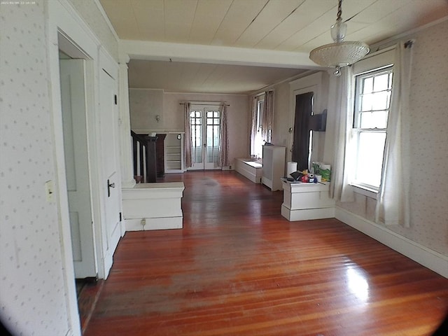 39 King St, Holyoke, MA 01040 - foyer entrance featuring wallpapered walls, wood finished floors, healthy amount of natural light, and ornamental molding