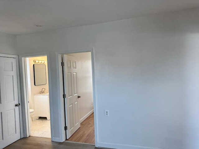 interior space with light hardwood / wood-style flooring