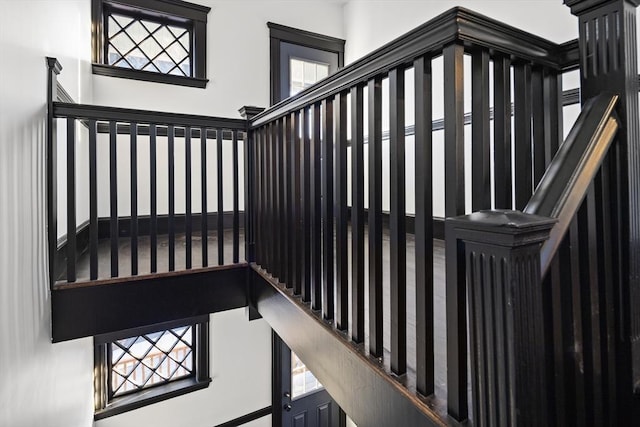 view of stairway