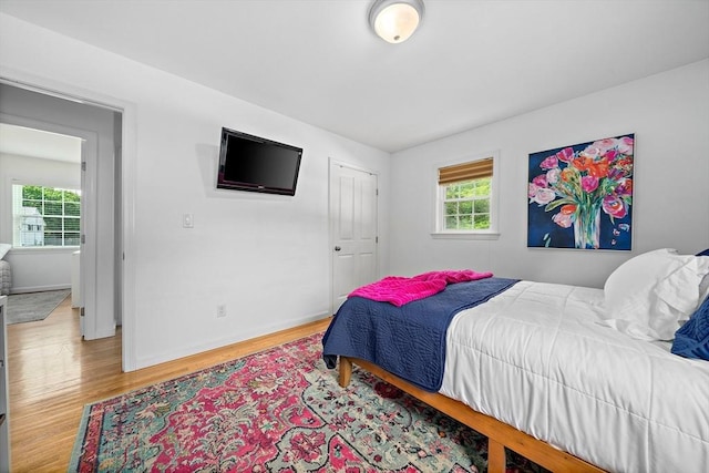 16 Chandler Dr, Marshfield, MA 02050 - bedroom with multiple windows, light wood-style flooring, and baseboards