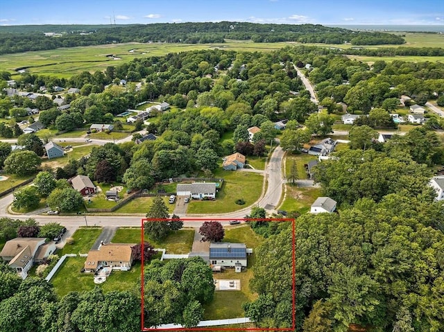 16 Chandler Dr, Marshfield, MA 02050 - aerial view of property and surrounding area with property parcel outlined