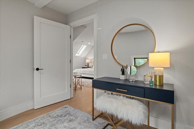 116 Thorndike Rd, Brookline, MA 02446 - bedroom featuring wood finished floors and a skylight