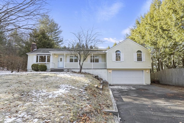 view of front of house featuring a garage