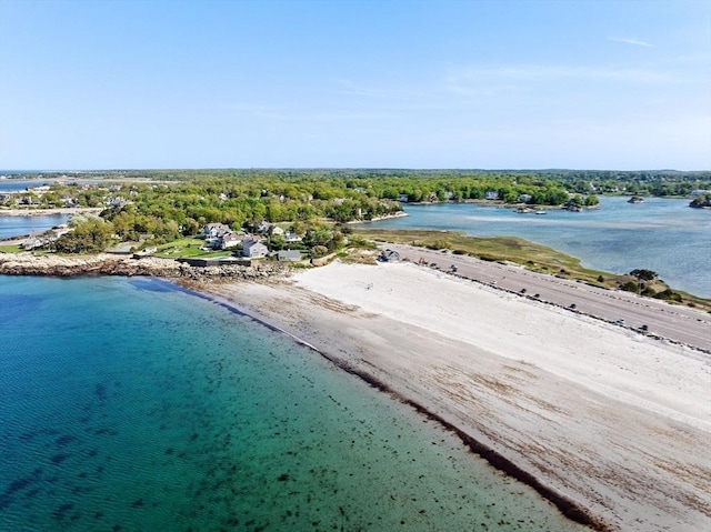 aerial view of a nearby body of water
