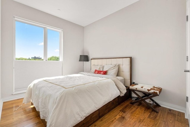 bedroom featuring wood-type flooring