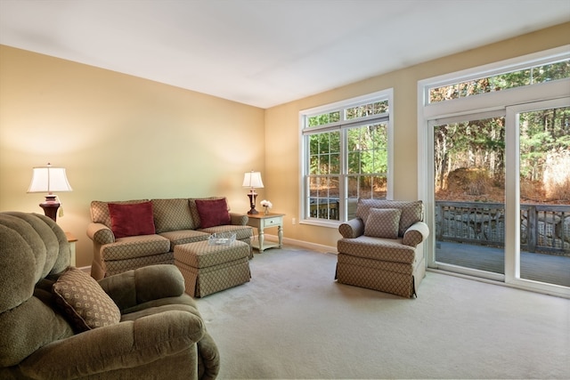 view of carpeted living room