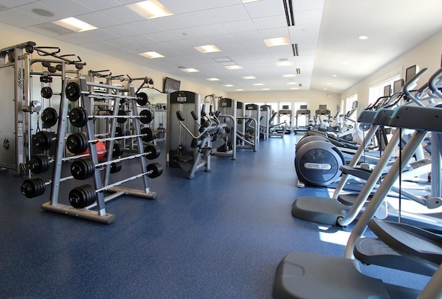 53 Chilton Ln Unit 53, Brewster, MA 02631 - gym with a drop ceiling