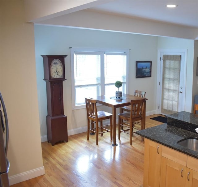 23 Beech St Unit 2, Framingham, MA 01702 - dining space featuring light wood-style floors and recessed lighting
