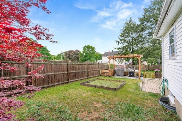 21 Forest St, Wilmington, MA 01887 - view of yard featuring a pergola, a deck, and a garden