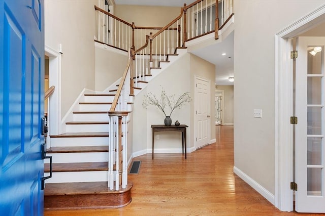 3 Anders Way, Acton, MA 01720 - foyer with a towering ceiling, wood finished floors, baseboards, and stairway