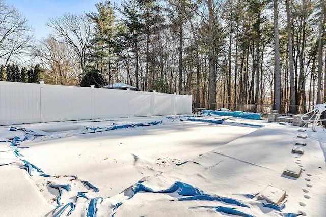 view of snowy yard