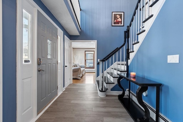 entryway featuring hardwood / wood-style floors