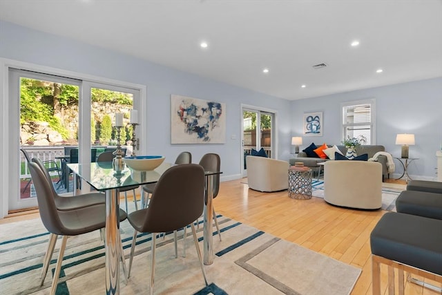 31-33 New Ocean St, Swampscott, MA 01907 - dining space featuring recessed lighting, healthy amount of natural light, and light wood-style flooring