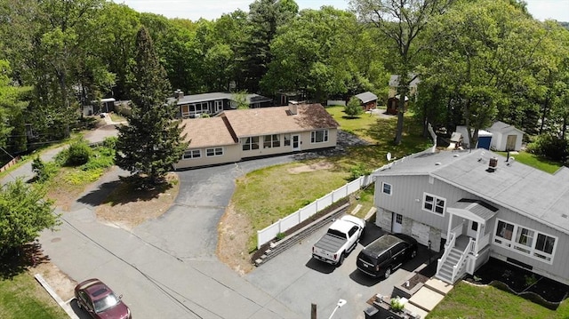 7 Wilbur Ct, Saugus, MA 01906 - view from above of property with a tree filled landscape