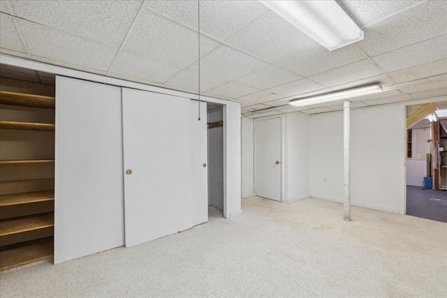 7 Wilbur Ct, Saugus, MA 01906 - finished basement featuring carpet floors, stairs, and a drop ceiling