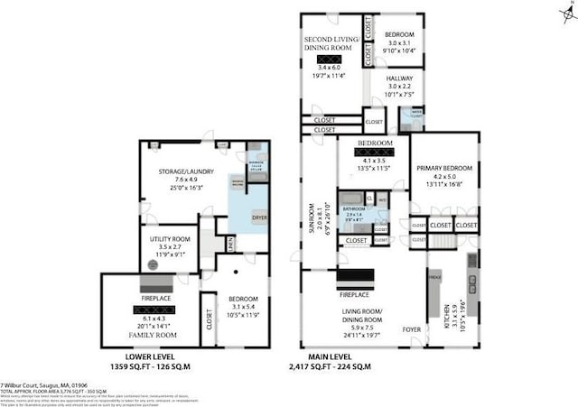 7 Wilbur Ct, Saugus, MA 01906 - room layout