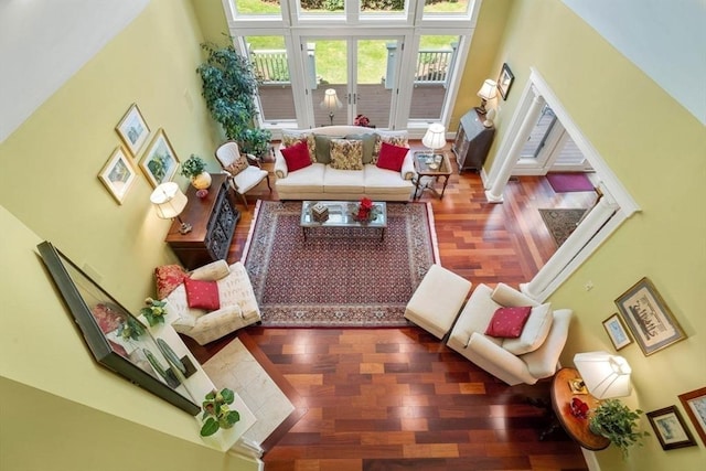 living room featuring wood finished floors