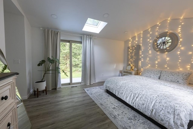 400 Loomis St, Westfield, MA 01085 - bedroom with a skylight, dark wood finished floors, baseboards, and vaulted ceiling