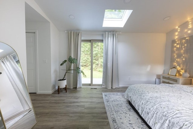 400 Loomis St, Westfield, MA 01085 - bedroom with a skylight, wood finished floors, access to outside, and baseboards