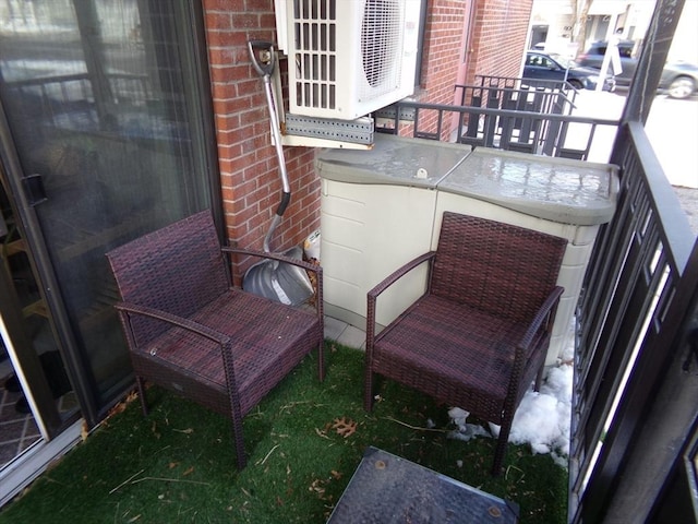 balcony with ac unit