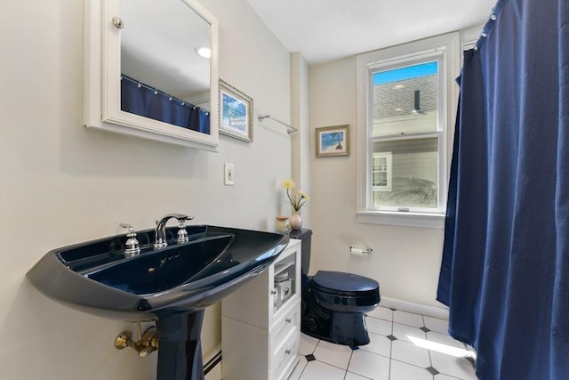 43 Endicott St Unit 43, Salem, MA 01970 - full bathroom with baseboard heating and tile patterned floors