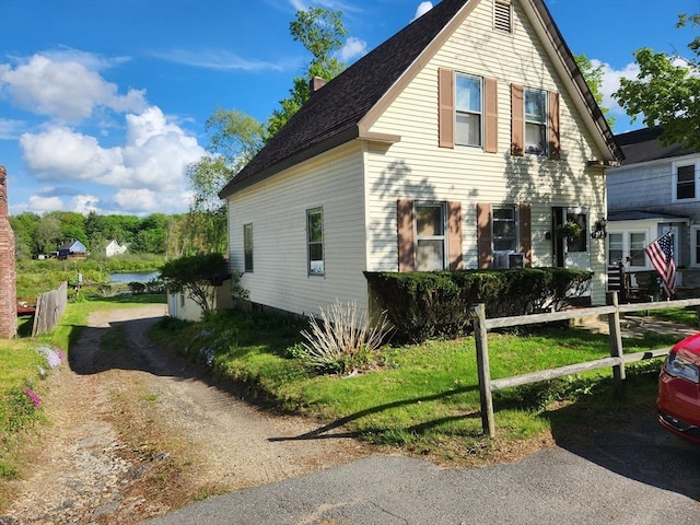 47 Beech St, Winchendon, MA 01475 - view of home's exterior with roof with shingles and a chimney