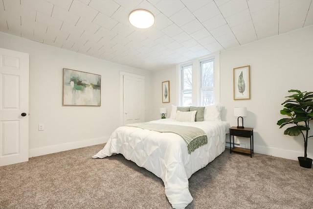 bedroom with carpet floors