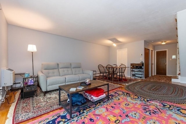 57 Saint Paul St Unit 19, Brookline, MA 02445 - living room with wood finished floors