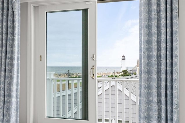 77 Lighthouse Rd, Scituate, MA 02066 - doorway with a water view