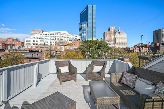 balcony featuring outdoor lounge area