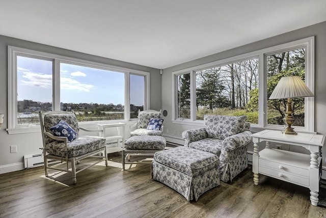 31 Baxendale Rd, Bourne, MA 02532 - sunroom / solarium featuring a baseboard heating unit