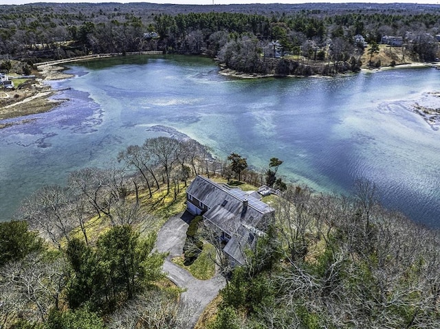 31 Baxendale Rd, Bourne, MA 02532 - bird's eye view featuring a water view and a view of trees