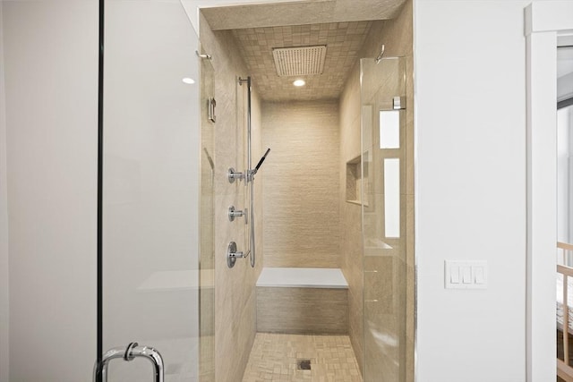 137 Walden St Unit 137, Cambridge, MA 02140 - bathroom with a shower stall and recessed lighting