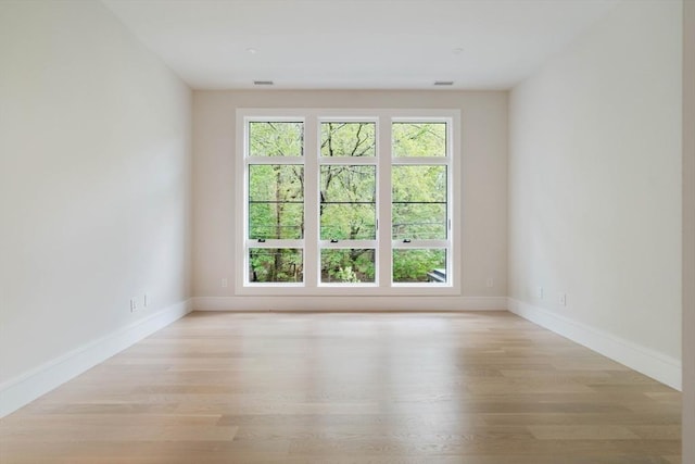 95 Blake St, Newton, MA 02460 - empty room with light wood-style flooring and baseboards