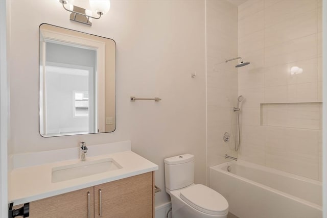 95 Blake St, Newton, MA 02460 - bathroom featuring toilet, vanity, and shower / bath combination