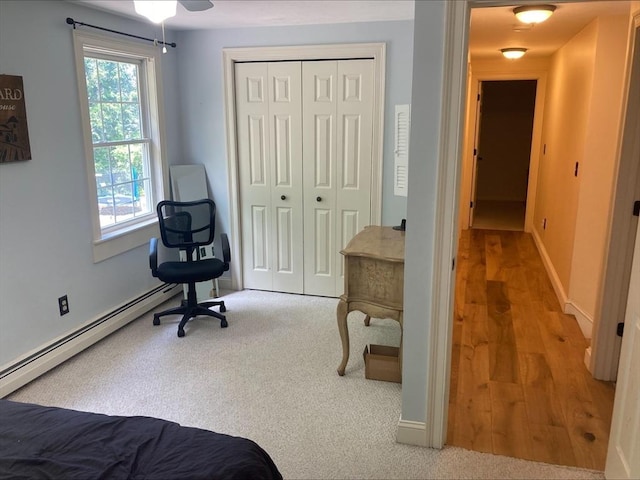 337 Mason Rd, Dudley, MA 01571 - bedroom with a closet and a baseboard heating unit