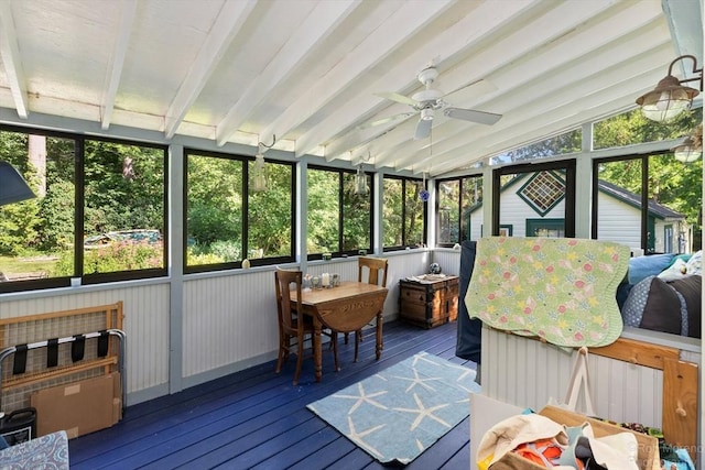 11 Hickory St, Gloucester, MA 01930 - sunroom / solarium featuring a ceiling fan and outdoor dining space