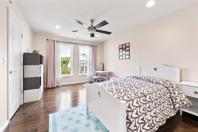 19 Locust Ln Unit 19, Hopkinton, MA 01748 - bedroom featuring wood finished floors, recessed lighting, a ceiling fan, and baseboards